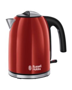 Russell Hobbs 1.7L Colours Plus Kettle Red with Stainless Steel Accents
